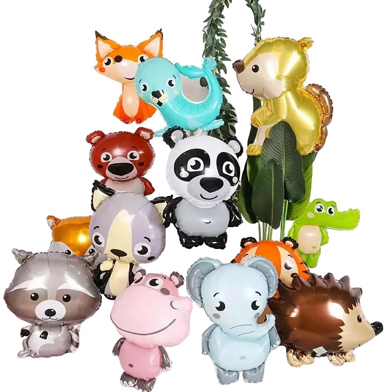 Foliniai balionai Džiunglių gyvūnai, 10 vnt - Shopwithus